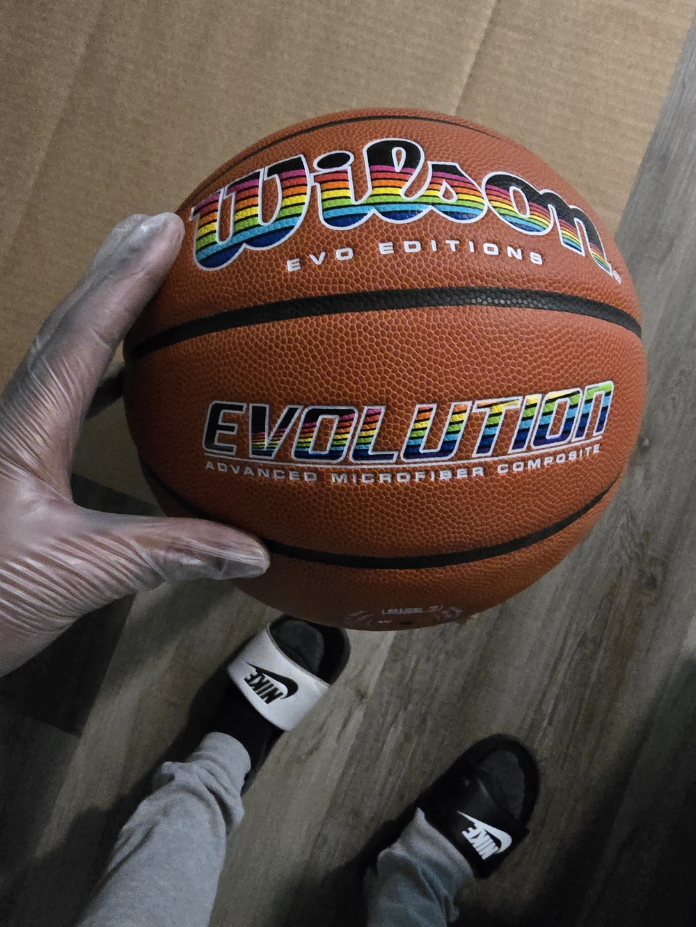 Wilson Orange Basketball with Rainbow Logo - Evo Editions